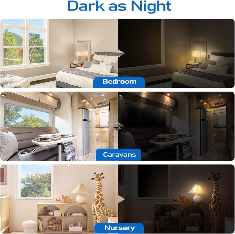 AZNN 100% Blackout Curtains for Bedroom, 79" x 57" Portable Window Cover Film，DIY Privacy Door Shades, Temporary Black Out Blinds for Nursery, Media and TV Room, Travel, Easy to Install, No-Drill - Image 5